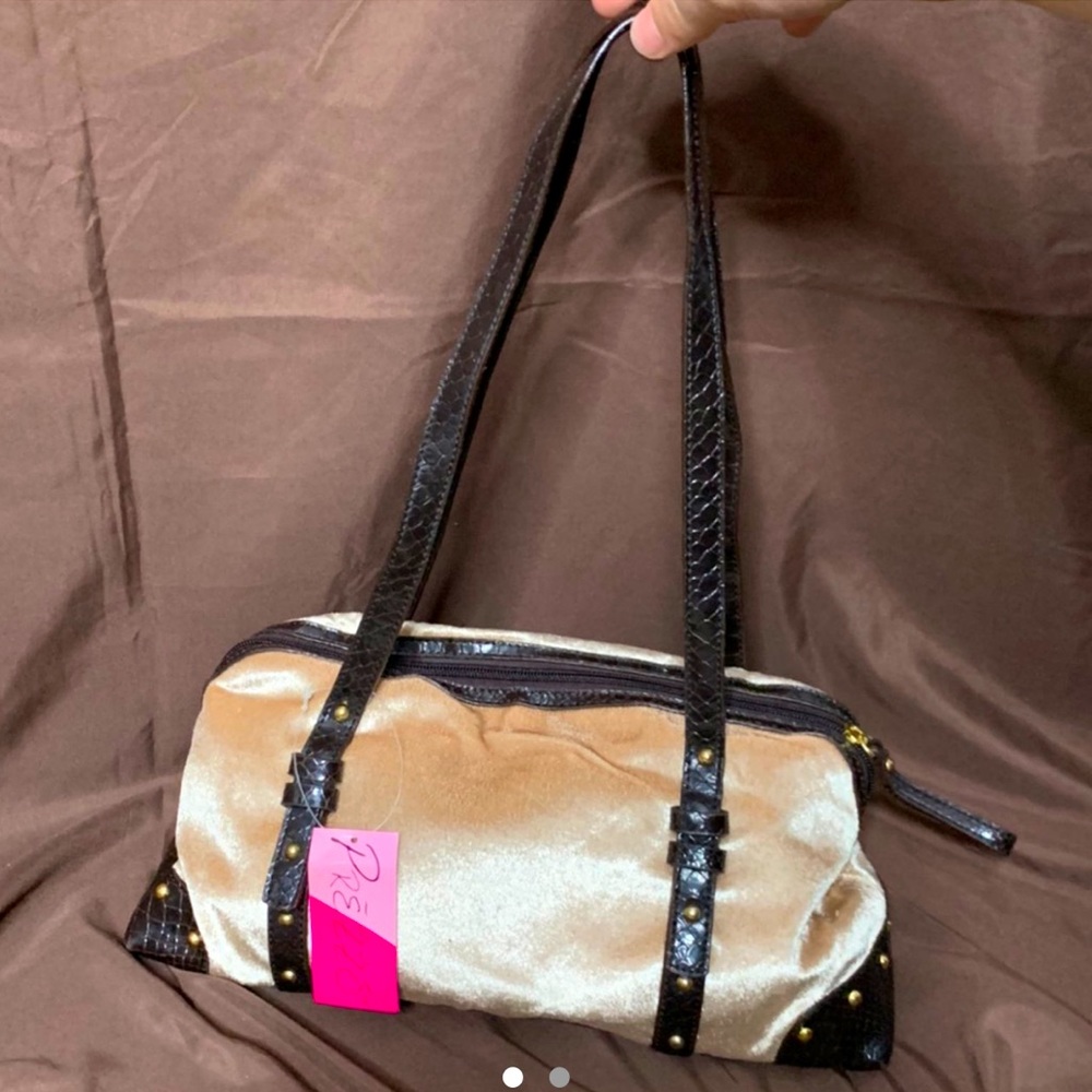Y2K Brown/Carmel Velour Shoulder Bag 🤎